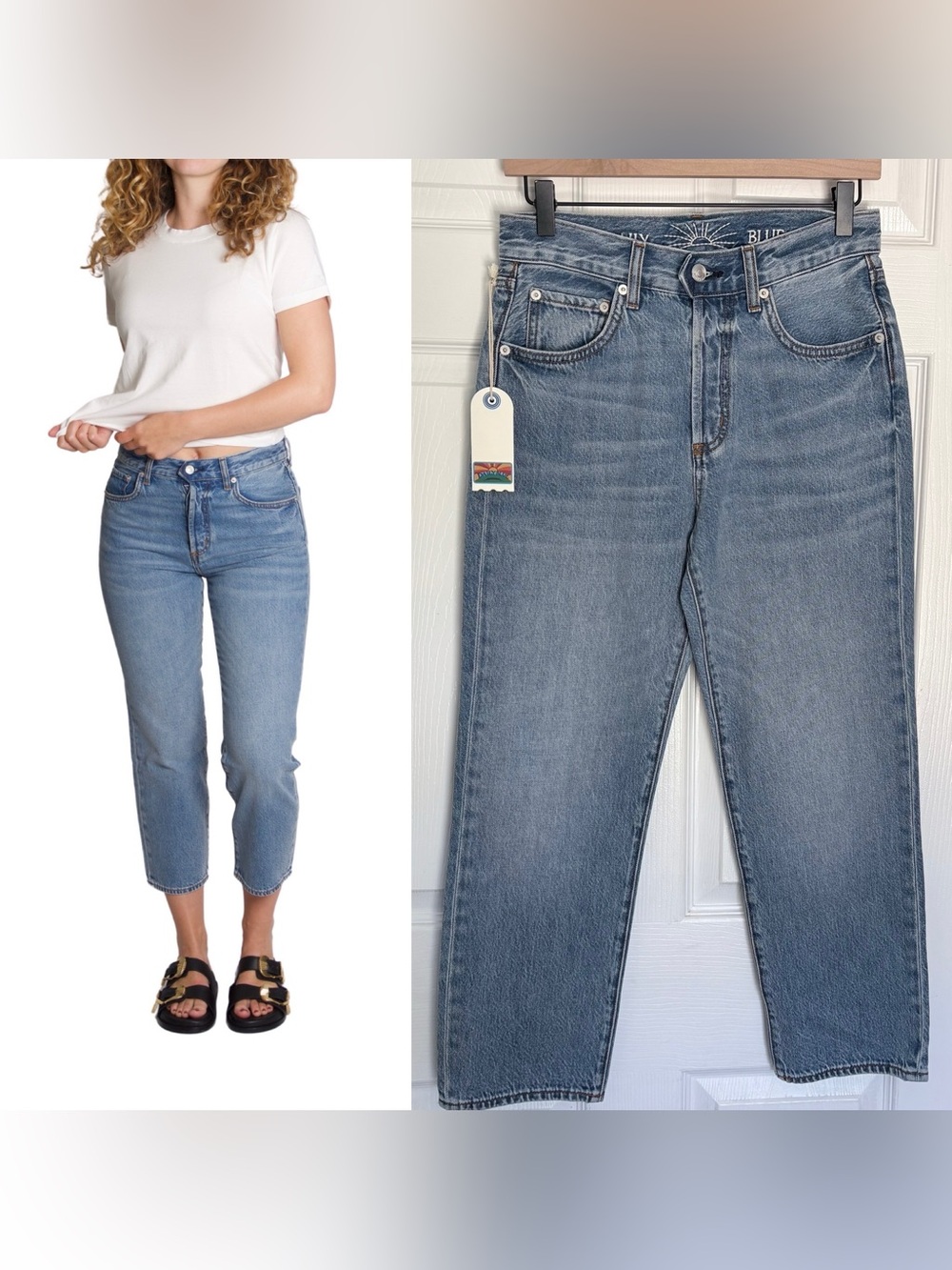 NEW Daily Blue by AG Hype Classic Cropped Denim Jeans Women Size 26